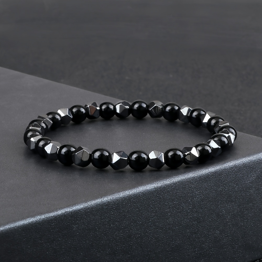 Y2K Hip Hop Natural Stone Bracelet Beads with Luster